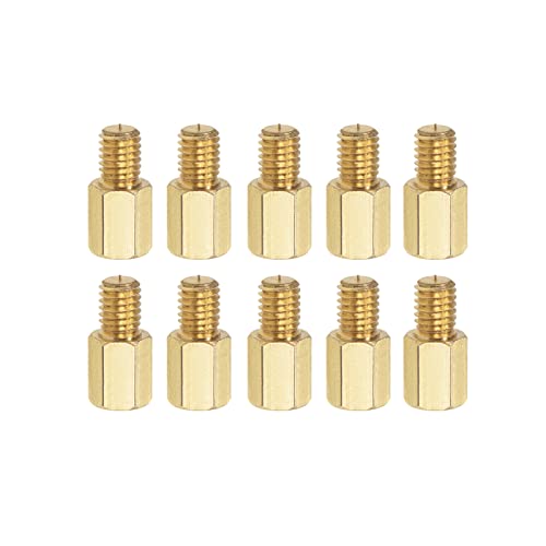 10 Pcs Vis de séparation M6, entretoises en laiton hexagonales pour PCB, maintiennent une hauteur constante, idéales pour carte mère (ton doré, 10 mm + 8 mm)  | Entretoises et entretoises Entretoises et entretoises Entretoises et entretoises