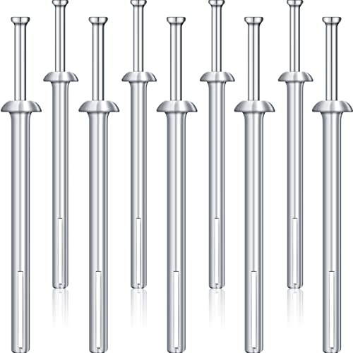 100 pièces d’ancrages à clou lourds de 1/4″ x 3″ – Ancrages à frapper en acier inoxydable, goupilles de frappe en zinc pour angles en métal, acier, aluminium, bois, béton – Kit de fixations à marteau  | Ancrages Ancrages Ancrages