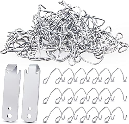 102 Pièces Clips de Fil T pour Poteaux Clippés, Tournevis de Fil pour Poteaux T, Outil de Tension de Fil de Clôture en Acier Galvanisé pour Fixer le Fil de Clôture, Clips de Fil pour Poteaux T, Clôtures de Jardin, Ferme, Autoroute et Sport.  | Agrafes Agrafes Agrafes