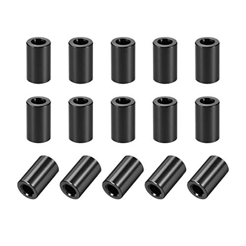 15 Pcs Colonne de séparation ronde en aluminium 3,1X6X10Mm (Idxodxh) noire pour drone FPV, course de quadricoptères, pièces RC multirotors, DIY  | Entretoises et entretoises Entretoises et entretoises Entretoises et entretoises