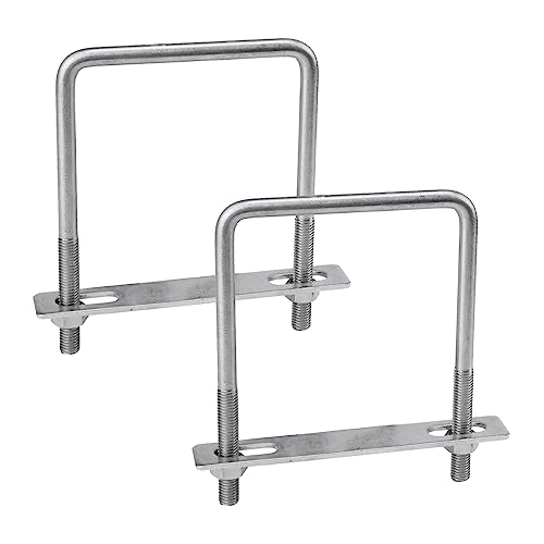 2 pièces de matériel U Bolt, serre-clamp en acier inoxydable, supports en U avec écrous et plaque, 4″ de large x 5,5″ de long.  | Boulons Boulons Boulons