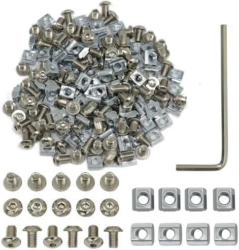 2 pièces Kits d’écrous en T pour série 2, 1 pièce d’écrous en T M5 + 1 pièce de vis à six pans creux M5X8Mm pour profils en aluminium T Slot 22, 6Mm  | T-Nuts Fixations T-Nuts