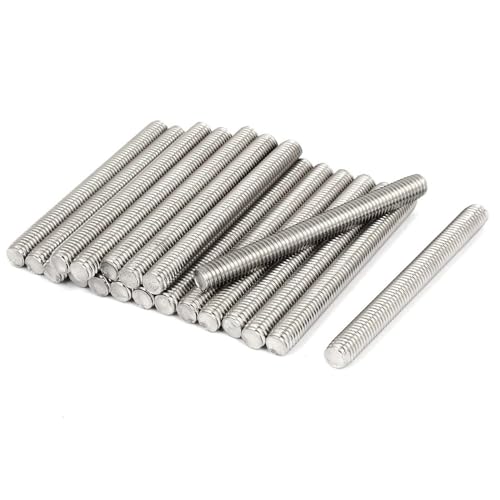 20 pièces tige filetée M8 x 50 mm, tiges à filetage complet en acier inoxydable 304 avec filetage à droite, barre de tige entièrement filetée pour boulons d’ancrage, pinces, supports et boulons en U.  | Barres filetées et goujons Barres filetées et goujons Barres filetées et goujons