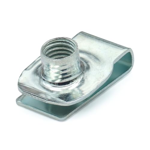 25 Paquets de Boulons en U M10 Réguliers Extrudés, Écrous Clip-On de Style U, Écrou de Type U, Écrou en U, Fixations de Type U, Galvanisé  | Noix Fixations Noix