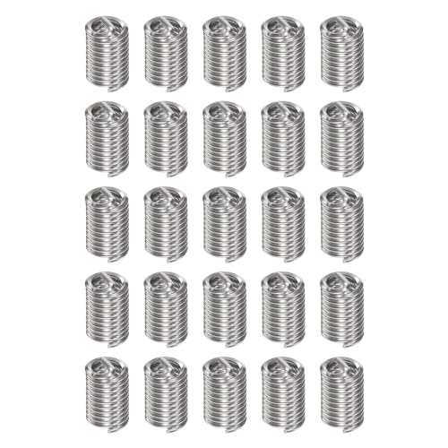 25 pièces d’inserts filetés 4-40 UNC 3.0D (8,7 mm) hélicoïdaux en acier inoxydable 304 pour réparation de filetage en plastique et bois  | Insertions filetées Fixations Insertions filetées