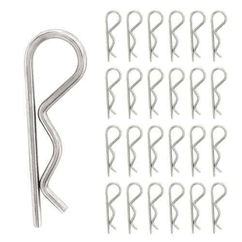 3 pièces de clips R ressort, goupille de retenue en acier inoxydable M3 X 65 mm, goupilles de retenue pour attelage, clips de goupille, matériel de fixation pour tracteur, camion, remorque, tondeuse et chariots.  | Épingles Épingles Épingles