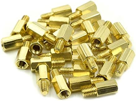 30 pièces M4x10 mm + 6 mm entretoises en laiton hexagonales mâles à femelles  | Entretoises et entretoises Entretoises et entretoises Entretoises et entretoises