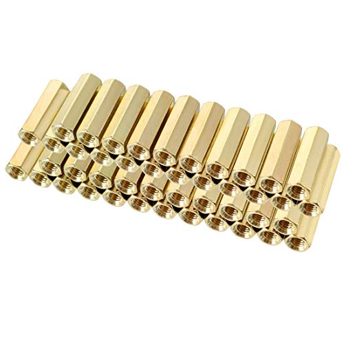 50 pièces de colonnes PCB en laiton droit avec filetage femelle hexagonal, entretoises M3X5X17 mm  | Entretoises et entretoises Entretoises et entretoises Entretoises et entretoises