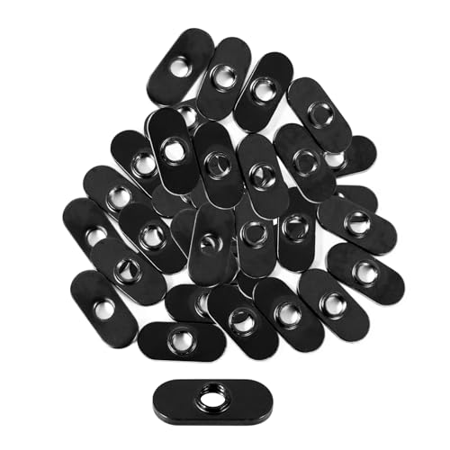 80 Packs de T Nuts économiques centrés filetés 1/4-20, accessoires de quincaillerie T Nuts pour profiles d’extrusion en aluminium de série 15 ou rail de base de 1,5 pouce.  | T-Nuts Fixations T-Nuts