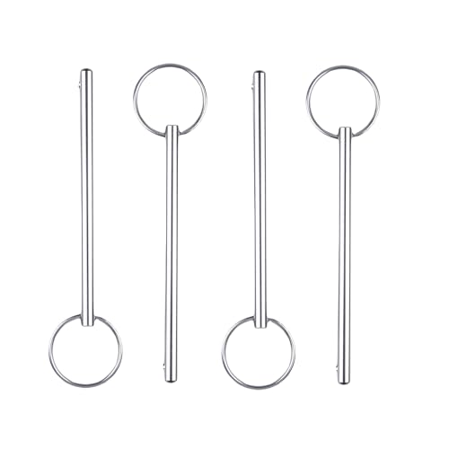 Anneau – Grip Quick – Broches de libération – Broche Bimini en acier inoxydable 316, diamètre de 1/4 pouce, longueur totale de 4,1 pouces, longueur utilisable de 3,6 pouces, matériel marin pour bateau, broche à boule.  | Épingles Épingles Épingles