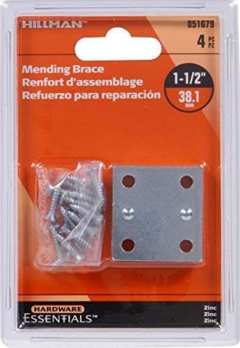 Brace de réparation en zinc 1-1/2″ X 1-3/8″ – Pack de 4  | Appareils dentaires Appareils dentaires Appareils dentaires