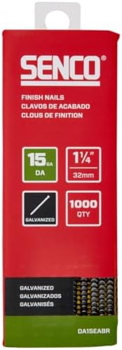 Clous de finition anglés Da15Eabr 1-1/4″ 15 Gauge, finition galvanisée, pack de 1 000 unités  | Fixations regroupées Fixations Fixations regroupées