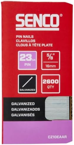 Cz10Eaar Clous à épingle de 5/8″ de calibre 23, finition galvanisée, paquet de 2 600 unités  | Fixations regroupées Fixations Fixations regroupées