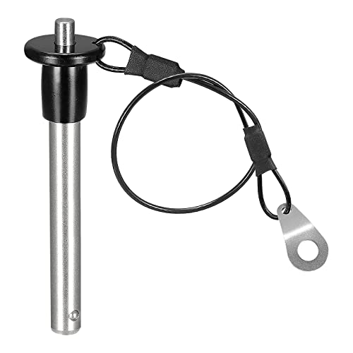 Goupilles de verrouillage à bille, goupille de libération rapide en acier inoxydable 304 avec bouton-poussoir et fil de 24 cm (8 mm – 51 mm)  | Épingles Épingles Épingles