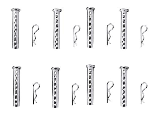 Kit de goupilles à œil poreuses multi-trous 4-2, goupilles clevis ajustables, fixations pour accessoires de moteur diesel refroidi par air pour machines agricoles (M8, 8)  | Épingles Épingles Épingles