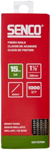 Nouveaux clous de finition angulaires Da17Epbr 1-1/2″ 15 Gauge, finition brillante, pack de 1 000 unités  | Fixations regroupées Fixations Fixations regroupées