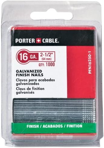 Pfn16250-1 Clous de finition de 2-1/2 pouces, 16 calibre (pack de 1000)  | Fixations regroupées Fixations Fixations regroupées