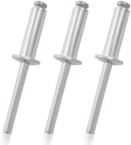 1 pièce de rivets aveugles en aluminium 1/4″ X 1″ avec tête en dôme pour l’installation d’accessoires, argent  | Rivetts Fixations Rivetts