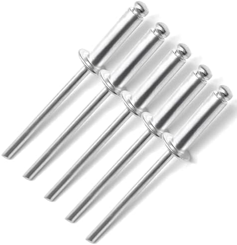 150 pièces de rivets aveugles en aluminium 3/32″ X 1/4″, rivets pop 2,4 X 6 mm, paquet de 150 (argent)  | Rivetts Fixations Rivetts