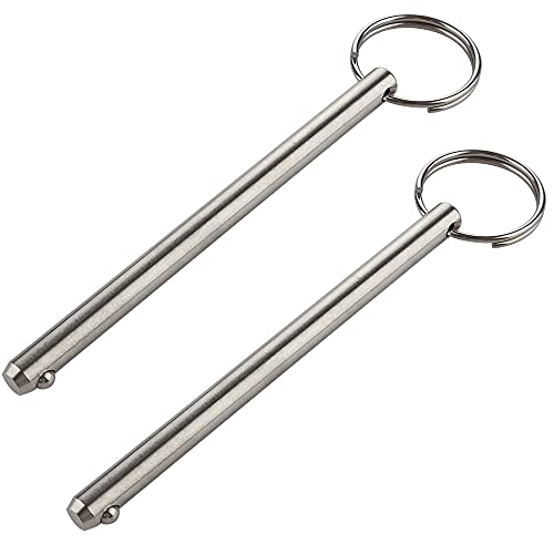 2 Pack Goupille à Dégagement Rapide, Diamètre 5/16″ (8Mm), Longueur Totale 4.72″ (12Mm), Longueur Utilisable 4.13″ (15Mm), Acier Inoxydable 316 Complet, Goupille de Bimini, Quincaillerie Marine  | Épingles Épingles Épingles