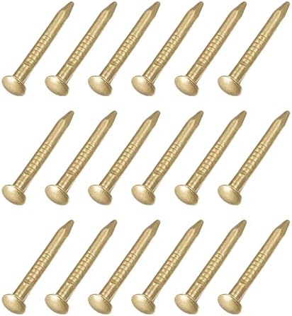 Petits clous (1,2 x 15 mm) 100 pièces, clous en laiton miniatures – pour le travail du bois à domicile, ton laiton  | Ongles Fixations Ongles