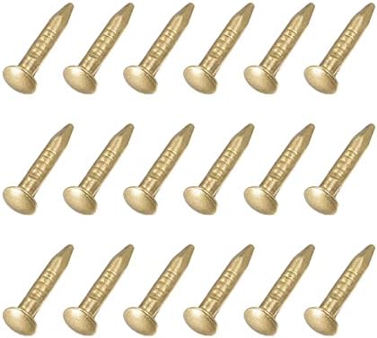 Petits Clous (1,2X8Mm) 50Pcs, Clous en Laiton – Pour le Travail du Bois à Domicile, Teinte Laiton  | Fixations regroupées Fixations Fixations regroupées